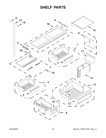 06 - Shelf Parts parts for Kitchenaid Refrigerator KBBR206EPA00 from AppliancePartsPros.com