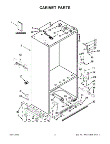02 - Cabinet Parts parts for Kitchenaid Refrigerator KBBR206ESS00 from AppliancePartsPros.com