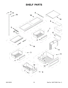 06 - Shelf Parts parts for Kitchenaid Refrigerator KBBR206ESS00 from AppliancePartsPros.com