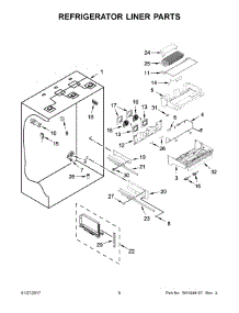 04 - Refrigerator Liner Parts parts for Kitchenaid Refrigerator KBBR206ESS01 from AppliancePartsPros.com