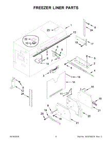 05 - Freezer Liner Parts parts for Kitchenaid Refrigerator KBBR306EPA00 from AppliancePartsPros.com