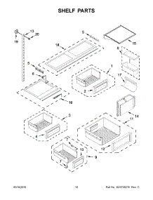 06 - Shelf Parts parts for Kitchenaid Refrigerator KBBR306EPA00 from AppliancePartsPros.com