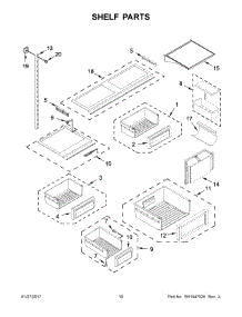 06 - Shelf Parts parts for Kitchenaid Refrigerator KBBR306EPA01 from AppliancePartsPros.com