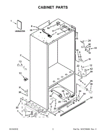 02 - Cabinet Parts parts for Kitchenaid Refrigerator KBBR306ESS00 from AppliancePartsPros.com