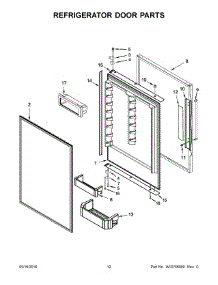 07 - Refrigerator Door Parts parts for Kitchenaid Refrigerator KBBR306ESS00 from AppliancePartsPros.com
