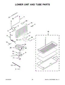 11 - Lower Unit And Tube Parts parts for Kitchenaid Refrigerator KBBR306ESS00 from AppliancePartsPros.com