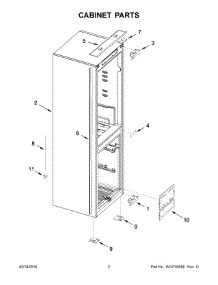 02 - Cabinet Parts parts for Kitchenaid Refrigerator KBBX104EPA0 from AppliancePartsPros.com