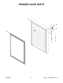 05 - Freezer Door Parts parts for Kitchenaid Refrigerator KBBX104EPA0 from AppliancePartsPros.com