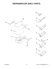 06 - Refrigerator Shelf Parts parts for Kitchenaid Refrigerator KBBX104EPA0 from AppliancePartsPros.com