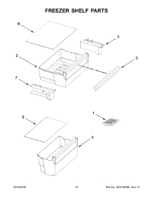 07 - Freezer Shelf Parts parts for Kitchenaid Refrigerator KBBX104EPA0 from AppliancePartsPros.com