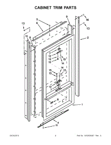 03 - Cabinet Trim Parts parts for Kitchenaid Refrigerator KBFC42FTS08 from AppliancePartsPros.com
