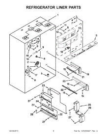 04 - Refrigerator Liner Parts parts for Kitchenaid Refrigerator KBFC42FTS08 from AppliancePartsPros.com