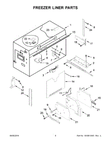 05 - Freezer Liner Parts parts for Kitchenaid Refrigerator KBFN402EPA01 from AppliancePartsPros.com