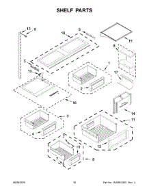 06 - Shelf Parts parts for Kitchenaid Refrigerator KBFN402EPA01 from AppliancePartsPros.com