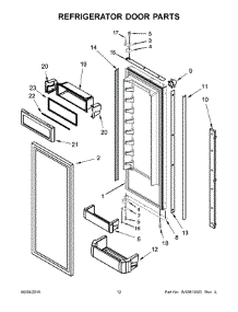 07 - Refrigerator Door Parts parts for Kitchenaid Refrigerator KBFN402EPA01 from AppliancePartsPros.com