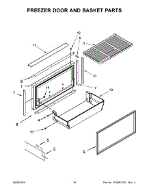 08 - Freezer Door And Basket Parts parts for Kitchenaid Refrigerator KBFN402EPA01 from AppliancePartsPros.com