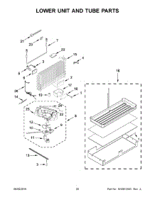 11 - Lower Unit And Tube Parts parts for Kitchenaid Refrigerator KBFN402EPA01 from AppliancePartsPros.com