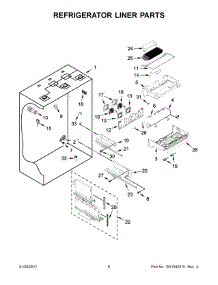 04 - Refrigerator Liner Parts parts for Kitchenaid Refrigerator KBFN402EPA02 from AppliancePartsPros.com