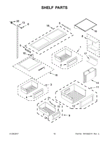 06 - Shelf Parts parts for Kitchenaid Refrigerator KBFN402EPA02 from AppliancePartsPros.com