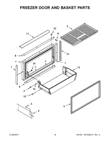 08 - Freezer Door And Basket Parts parts for Kitchenaid Refrigerator KBFN402EPA02 from AppliancePartsPros.com
