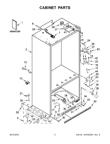 02 - Cabinet Parts parts for Kitchenaid Refrigerator KBFN402ESS00 from AppliancePartsPros.com