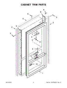 03 - Cabinet Trim Parts parts for Kitchenaid Refrigerator KBFN402ESS00 from AppliancePartsPros.com