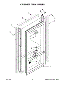 03 - Cabinet Trim Parts parts for Kitchenaid Refrigerator KBFN402ESS01 from AppliancePartsPros.com