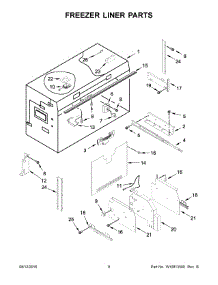 05 - Freezer Liner Parts parts for Kitchenaid Refrigerator KBFN402ESS01 from AppliancePartsPros.com