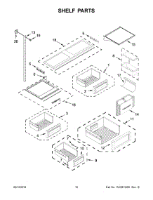 06 - Shelf Parts parts for Kitchenaid Refrigerator KBFN402ESS01 from AppliancePartsPros.com