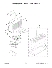 11 - Lower Unit And Tube Parts parts for Kitchenaid Refrigerator KBFN402ESS01 from AppliancePartsPros.com