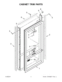 03 - Cabinet Trim Parts parts for Kitchenaid Refrigerator KBFN402ESS02 from AppliancePartsPros.com