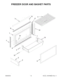 08 - Freezer Door And Basket Parts parts for Kitchenaid Refrigerator KBFN406EPA00 from AppliancePartsPros.com