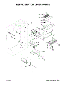04 - Refrigerator Liner Parts parts for Kitchenaid Refrigerator KBFN406EPA01 from AppliancePartsPros.com