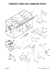 05 - Freezer Liner And Icemaker Parts parts for Kitchenaid Refrigerator KBFN406EPA01 from AppliancePartsPros.com