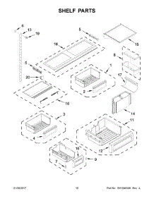 06 - Shelf Parts parts for Kitchenaid Refrigerator KBFN406EPA01 from AppliancePartsPros.com