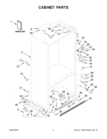 02 - Cabinet Parts parts for Kitchenaid Refrigerator KBFN406ESS00 from AppliancePartsPros.com
