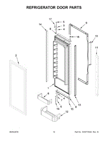 07 - Refrigerator Door Parts parts for Kitchenaid Refrigerator KBFN406ESS00 from AppliancePartsPros.com