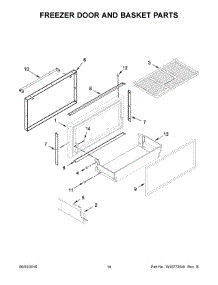 08 - Freezer Door And Basket Parts parts for Kitchenaid Refrigerator KBFN406ESS00 from AppliancePartsPros.com
