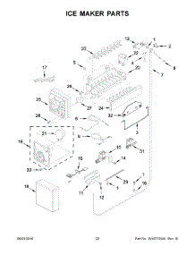 12 - Ice Maker Parts parts for Kitchenaid Refrigerator KBFN406ESS00 from AppliancePartsPros.com