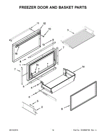 08 - Freezer Door And Basket Parts parts for Kitchenaid Refrigerator KBFN502EBS00 from AppliancePartsPros.com