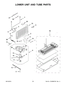11 - Lower Unit And Tube Parts parts for Kitchenaid Refrigerator KBFN502EBS00 from AppliancePartsPros.com