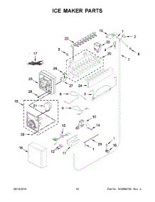 12 - Ice Maker Parts parts for Kitchenaid Refrigerator KBFN502EBS00 from AppliancePartsPros.com