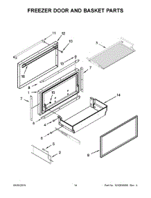 08 - Freezer Door And Basket Parts parts for Kitchenaid Refrigerator KBFN502EBS01 from AppliancePartsPros.com