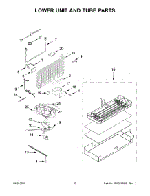 11 - Lower Unit And Tube Parts parts for Kitchenaid Refrigerator KBFN502EBS01 from AppliancePartsPros.com