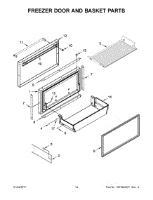 08 - Freezer Door And Basket Parts parts for Kitchenaid Refrigerator KBFN502EBS02 from AppliancePartsPros.com