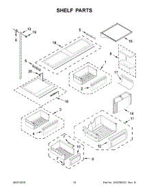 06 - Shelf Parts parts for Kitchenaid Refrigerator KBFN502EPA00 from AppliancePartsPros.com