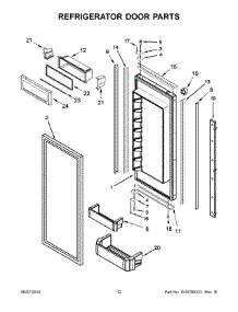 07 - Refrigerator Door Parts parts for Kitchenaid Refrigerator KBFN502EPA00 from AppliancePartsPros.com
