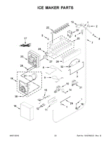 12 - Ice Maker Parts parts for Kitchenaid Refrigerator KBFN502EPA00 from AppliancePartsPros.com