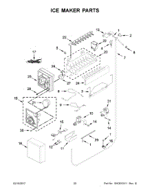 12 - Ice Maker Parts parts for Kitchenaid Refrigerator KBFN502EPA01 from AppliancePartsPros.com