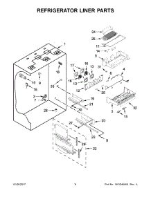 04 - Refrigerator Liner Parts parts for Kitchenaid Refrigerator KBFN502EPA02 from AppliancePartsPros.com